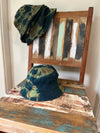 Brownville No1, Hand Dyed Bucket Hat, White/Indigo