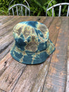 Brownville No1, Hand Dyed Bucket Hat, Khaki/Indigo