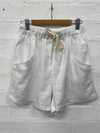Little Lies, Luxe Linen Shorts, Female, White